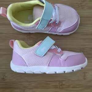 Kids Pink and Blue Velcro Sneakers